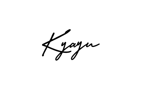 Also we have Kyayu name is the best signature style. Create professional handwritten signature collection using AmerikaSignatureDemo-Regular autograph style. Kyayu signature style 3 images and pictures png