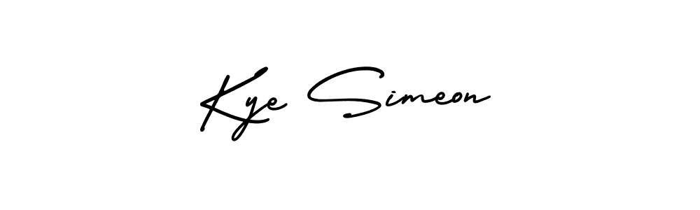 Use a signature maker to create a handwritten signature online. With this signature software, you can design (AmerikaSignatureDemo-Regular) your own signature for name Kye Simeon. Kye Simeon signature style 3 images and pictures png