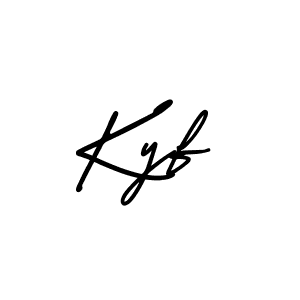 Similarly AmerikaSignatureDemo-Regular is the best handwritten signature design. Signature creator online .You can use it as an online autograph creator for name Kyf. Kyf signature style 3 images and pictures png