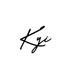 This is the best signature style for the Kyi name. Also you like these signature font (AmerikaSignatureDemo-Regular). Mix name signature. Kyi signature style 3 images and pictures png