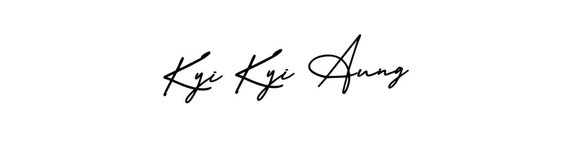 if you are searching for the best signature style for your name Kyi Kyi Aung. so please give up your signature search. here we have designed multiple signature styles  using AmerikaSignatureDemo-Regular. Kyi Kyi Aung signature style 3 images and pictures png