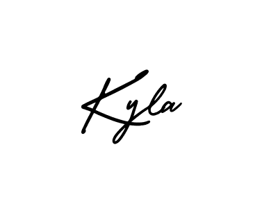 The best way (AmerikaSignatureDemo-Regular) to make a short signature is to pick only two or three words in your name. The name Kyla include a total of six letters. For converting this name. Kyla signature style 3 images and pictures png