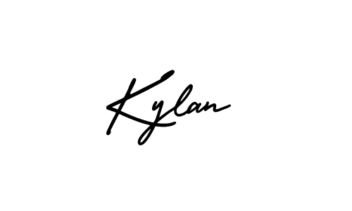 Kylan stylish signature style. Best Handwritten Sign (AmerikaSignatureDemo-Regular) for my name. Handwritten Signature Collection Ideas for my name Kylan. Kylan signature style 3 images and pictures png