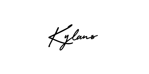Design your own signature with our free online signature maker. With this signature software, you can create a handwritten (AmerikaSignatureDemo-Regular) signature for name Kylans. Kylans signature style 3 images and pictures png