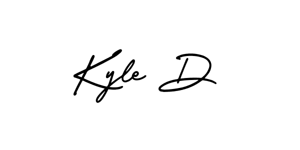 How to Draw Kyle D signature style? AmerikaSignatureDemo-Regular is a latest design signature styles for name Kyle D. Kyle D signature style 3 images and pictures png