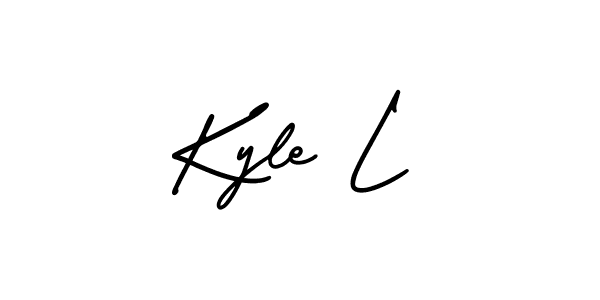 It looks lik you need a new signature style for name Kyle L. Design unique handwritten (AmerikaSignatureDemo-Regular) signature with our free signature maker in just a few clicks. Kyle L signature style 3 images and pictures png