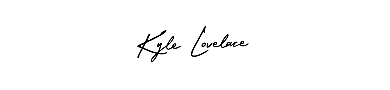 Use a signature maker to create a handwritten signature online. With this signature software, you can design (AmerikaSignatureDemo-Regular) your own signature for name Kyle Lovelace. Kyle Lovelace signature style 3 images and pictures png