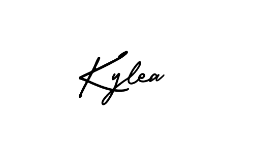 The best way (AmerikaSignatureDemo-Regular) to make a short signature is to pick only two or three words in your name. The name Kylea include a total of six letters. For converting this name. Kylea signature style 3 images and pictures png