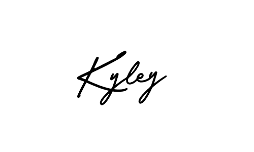 The best way (AmerikaSignatureDemo-Regular) to make a short signature is to pick only two or three words in your name. The name Kyley include a total of six letters. For converting this name. Kyley signature style 3 images and pictures png