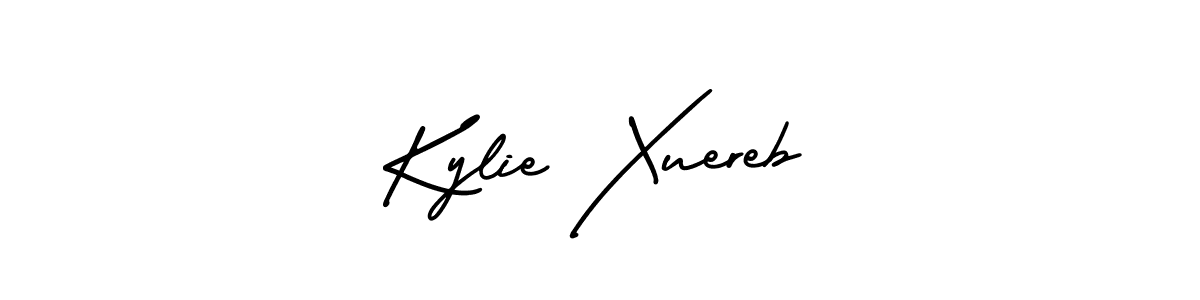 How to make Kylie Xuereb name signature. Use AmerikaSignatureDemo-Regular style for creating short signs online. This is the latest handwritten sign. Kylie Xuereb signature style 3 images and pictures png