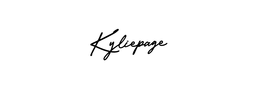 Make a beautiful signature design for name Kyliepage. With this signature (AmerikaSignatureDemo-Regular) style, you can create a handwritten signature for free. Kyliepage signature style 3 images and pictures png