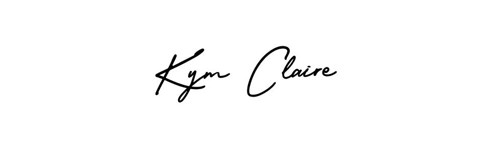 Use a signature maker to create a handwritten signature online. With this signature software, you can design (AmerikaSignatureDemo-Regular) your own signature for name Kym Claire. Kym Claire signature style 3 images and pictures png