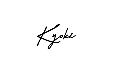 Design your own signature with our free online signature maker. With this signature software, you can create a handwritten (AmerikaSignatureDemo-Regular) signature for name Kyoki. Kyoki signature style 3 images and pictures png