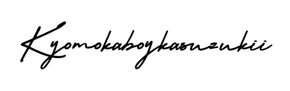 Explore multiple handwriting variations for Kyomokaboykasuzukii including this stunning AmerikaSignatureDemo-Regular design. Free to use across all platforms. Kyomokaboykasuzukii signature style 3 images and pictures png