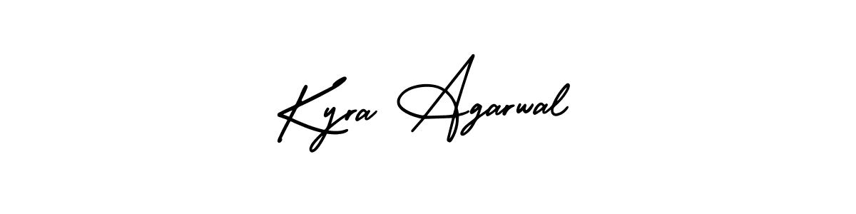 This is the best signature style for the Kyra Agarwal name. Also you like these signature font (AmerikaSignatureDemo-Regular). Mix name signature. Kyra Agarwal signature style 3 images and pictures png