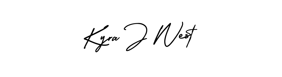 Use a signature maker to create a handwritten signature online. With this signature software, you can design (AmerikaSignatureDemo-Regular) your own signature for name Kyra J West. Kyra J West signature style 3 images and pictures png