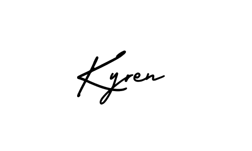 How to Draw Kyren signature style? AmerikaSignatureDemo-Regular is a latest design signature styles for name Kyren. Kyren signature style 3 images and pictures png