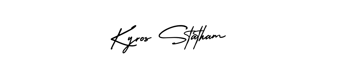 Best and Professional Signature Style for Kyros Statham. AmerikaSignatureDemo-Regular Best Signature Style Collection. Kyros Statham signature style 3 images and pictures png