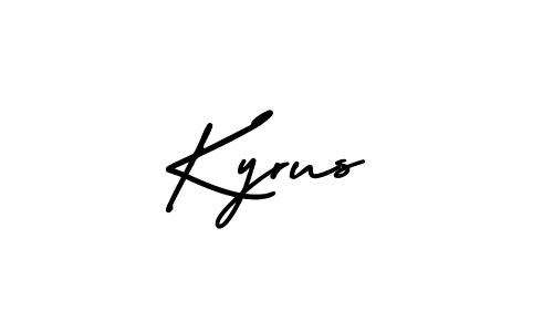 Kyrus stylish signature style. Best Handwritten Sign (AmerikaSignatureDemo-Regular) for my name. Handwritten Signature Collection Ideas for my name Kyrus. Kyrus signature style 3 images and pictures png
