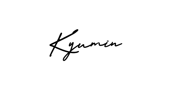 It looks lik you need a new signature style for name Kyumin. Design unique handwritten (AmerikaSignatureDemo-Regular) signature with our free signature maker in just a few clicks. Kyumin signature style 3 images and pictures png