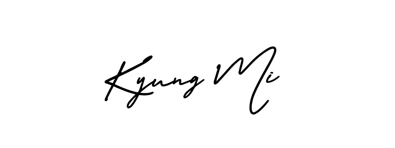 Kyung Mi stylish signature style. Best Handwritten Sign (AmerikaSignatureDemo-Regular) for my name. Handwritten Signature Collection Ideas for my name Kyung Mi. Kyung Mi signature style 3 images and pictures png
