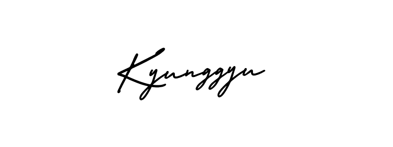 How to make Kyunggyu name signature. Use AmerikaSignatureDemo-Regular style for creating short signs online. This is the latest handwritten sign. Kyunggyu signature style 3 images and pictures png