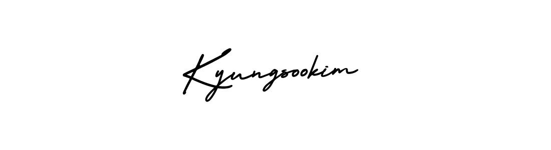 How to make Kyungsookim signature? AmerikaSignatureDemo-Regular is a professional autograph style. Create handwritten signature for Kyungsookim name. Kyungsookim signature style 3 images and pictures png