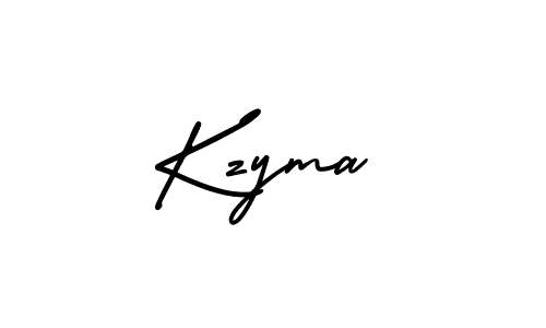 Create a beautiful signature design for name Kzyma. With this signature (AmerikaSignatureDemo-Regular) fonts, you can make a handwritten signature for free. Kzyma signature style 3 images and pictures png