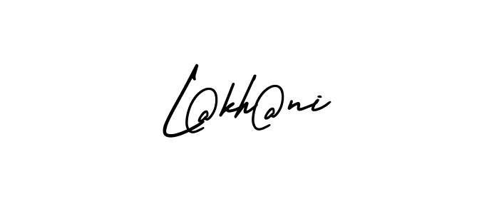 Use a signature maker to create a handwritten signature online. With this signature software, you can design (AmerikaSignatureDemo-Regular) your own signature for name L@kh@ni. L@kh@ni signature style 3 images and pictures png