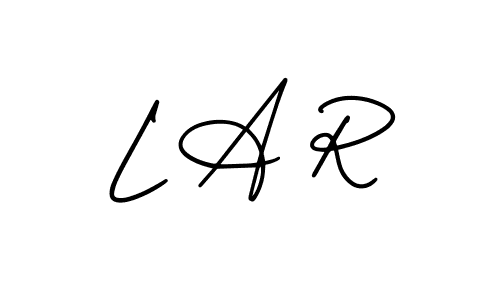 The best way (AmerikaSignatureDemo-Regular) to make a short signature is to pick only two or three words in your name. The name L A R include a total of six letters. For converting this name. L A R signature style 3 images and pictures png