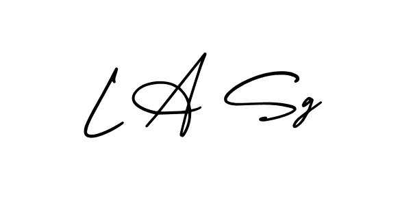 Also we have L A Sg name is the best signature style. Create professional handwritten signature collection using AmerikaSignatureDemo-Regular autograph style. L A Sg signature style 3 images and pictures png