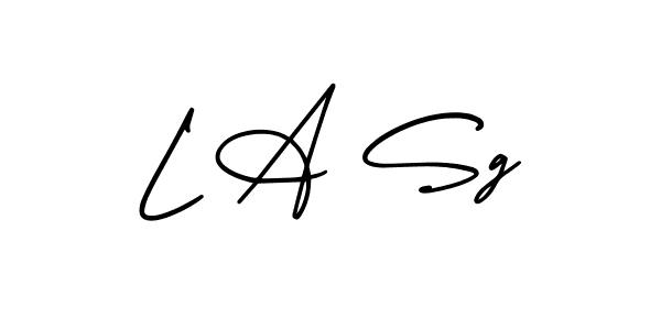 Design your own signature with our free online signature maker. With this signature software, you can create a handwritten (AmerikaSignatureDemo-Regular) signature for name L A Sg. L A Sg signature style 3 images and pictures png