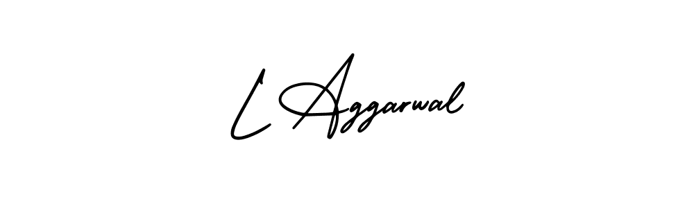 How to Draw L Aggarwal signature style? AmerikaSignatureDemo-Regular is a latest design signature styles for name L Aggarwal. L Aggarwal signature style 3 images and pictures png