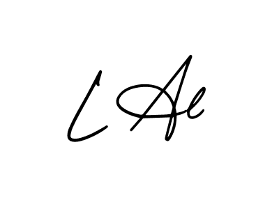 Also You can easily find your signature by using the search form. We will create L Al name handwritten signature images for you free of cost using AmerikaSignatureDemo-Regular sign style. L Al signature style 3 images and pictures png