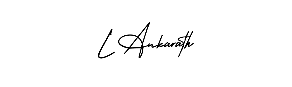 How to make L Ankarath name signature. Use AmerikaSignatureDemo-Regular style for creating short signs online. This is the latest handwritten sign. L Ankarath signature style 3 images and pictures png