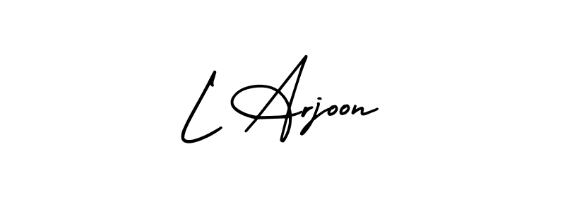 How to make L Arjoon signature? AmerikaSignatureDemo-Regular is a professional autograph style. Create handwritten signature for L Arjoon name. L Arjoon signature style 3 images and pictures png