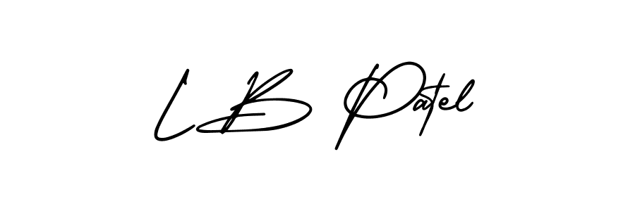 Make a beautiful signature design for name L B Patel. With this signature (AmerikaSignatureDemo-Regular) style, you can create a handwritten signature for free. L B Patel signature style 3 images and pictures png