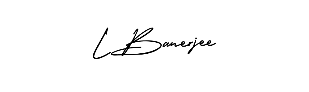 Also we have L Banerjee name is the best signature style. Create professional handwritten signature collection using AmerikaSignatureDemo-Regular autograph style. L Banerjee signature style 3 images and pictures png
