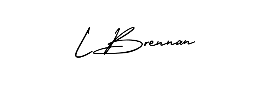 AmerikaSignatureDemo-Regular is a professional signature style that is perfect for those who want to add a touch of class to their signature. It is also a great choice for those who want to make their signature more unique. Get L Brennan name to fancy signature for free. L Brennan signature style 3 images and pictures png