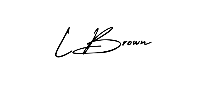 How to make L Brown signature? AmerikaSignatureDemo-Regular is a professional autograph style. Create handwritten signature for L Brown name. L Brown signature style 3 images and pictures png