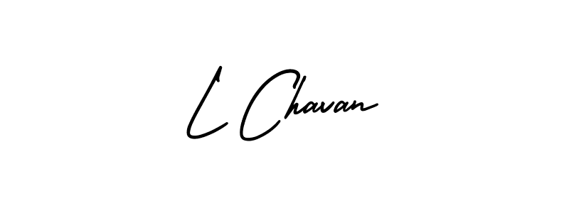 You should practise on your own different ways (AmerikaSignatureDemo-Regular) to write your name (L Chavan) in signature. don't let someone else do it for you. L Chavan signature style 3 images and pictures png