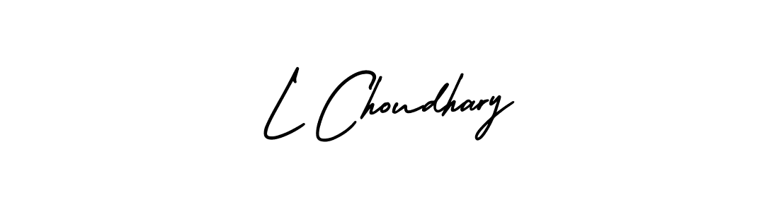 Use a signature maker to create a handwritten signature online. With this signature software, you can design (AmerikaSignatureDemo-Regular) your own signature for name L Choudhary. L Choudhary signature style 3 images and pictures png