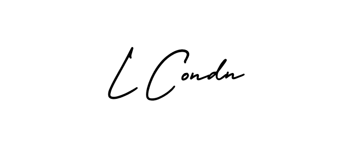 The best way (AmerikaSignatureDemo-Regular) to make a short signature is to pick only two or three words in your name. The name L Condn include a total of six letters. For converting this name. L Condn signature style 3 images and pictures png