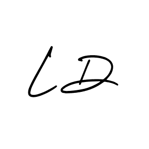 You should practise on your own different ways (AmerikaSignatureDemo-Regular) to write your name (L D) in signature. don't let someone else do it for you. L D signature style 3 images and pictures png