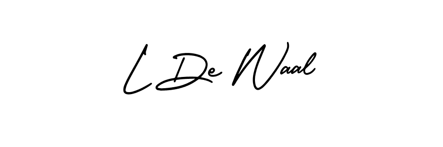 Design your own signature with our free online signature maker. With this signature software, you can create a handwritten (AmerikaSignatureDemo-Regular) signature for name L De Waal. L De Waal signature style 3 images and pictures png