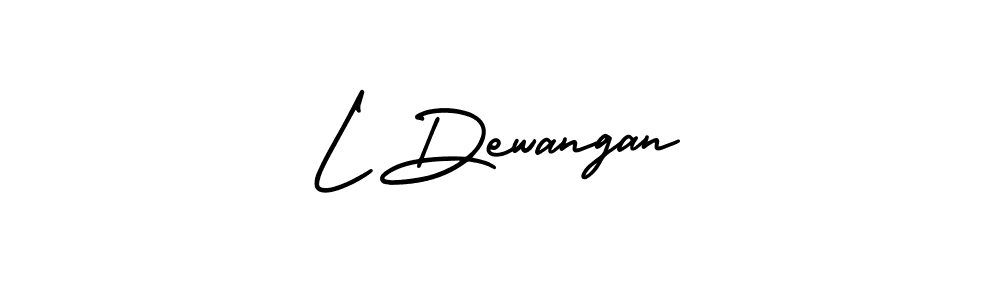 It looks lik you need a new signature style for name L Dewangan. Design unique handwritten (AmerikaSignatureDemo-Regular) signature with our free signature maker in just a few clicks. L Dewangan signature style 3 images and pictures png