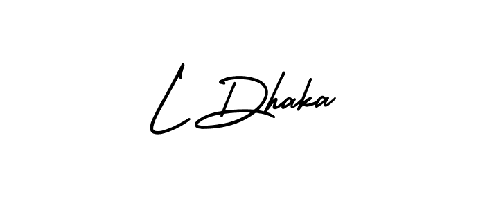 Also we have L Dhaka name is the best signature style. Create professional handwritten signature collection using AmerikaSignatureDemo-Regular autograph style. L Dhaka signature style 3 images and pictures png