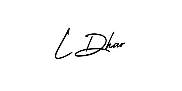 Make a beautiful signature design for name L Dhar. Use this online signature maker to create a handwritten signature for free. L Dhar signature style 3 images and pictures png