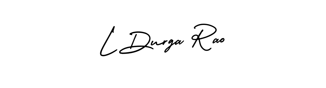 This is the best signature style for the L Durga Rao name. Also you like these signature font (AmerikaSignatureDemo-Regular). Mix name signature. L Durga Rao signature style 3 images and pictures png