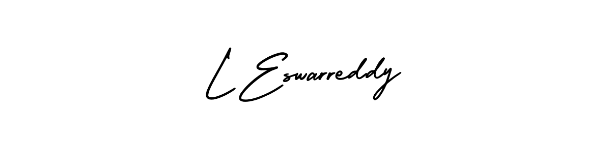 How to make L Eswarreddy name signature. Use AmerikaSignatureDemo-Regular style for creating short signs online. This is the latest handwritten sign. L Eswarreddy signature style 3 images and pictures png